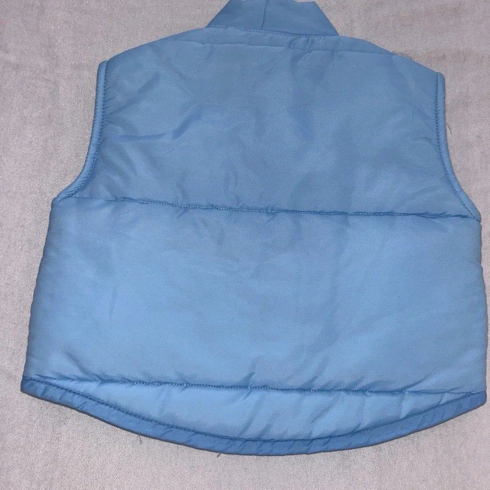 Vtg 80s North Carolina Tar Heels Kid Vest Chalk Line UNC Puffer Ski USA Zip Sz 5
